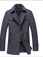 Men Woolen Coats Winter Slim Fit Warm Overcoats