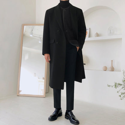 Mrcyc Woolen Coat Men''s British Style