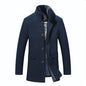 Woolen collar woollen coat for men