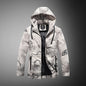 Herren Winterjacke mit Samtmuster