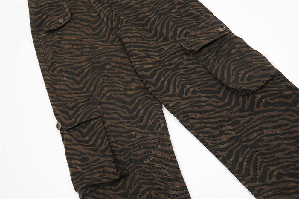 Mode Zebra-Print Casual Hosen Männer