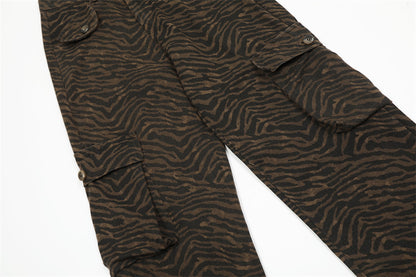 Mode Zebra-Print Casual Hosen Männer