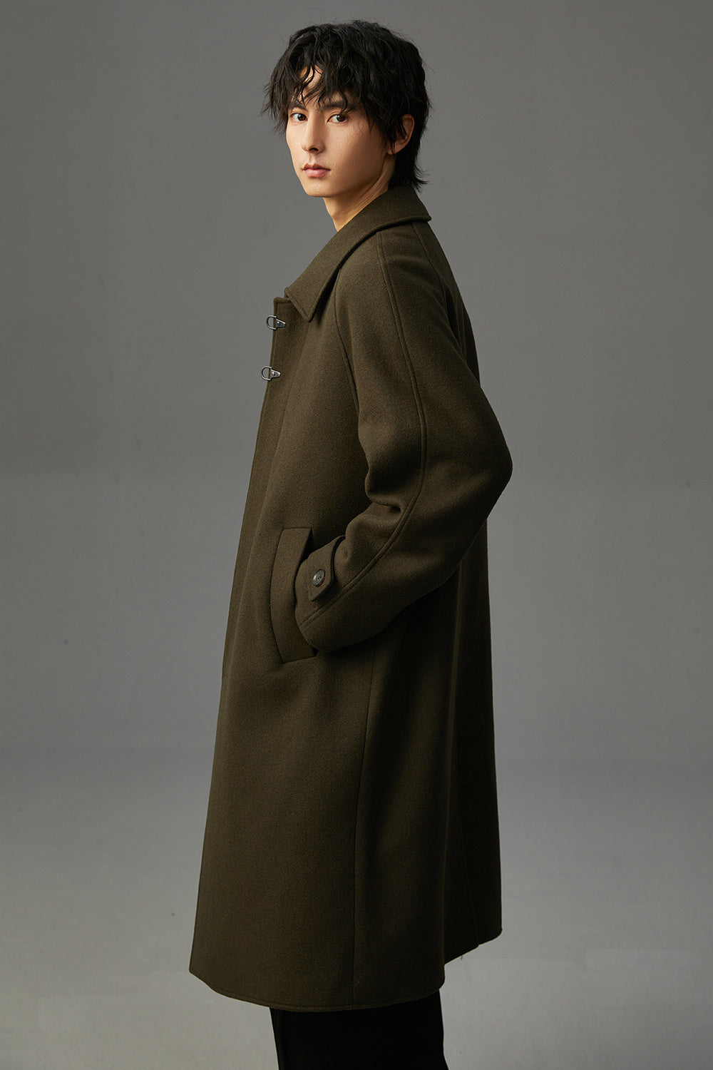 Winter Double-sided Woolen Coat Men