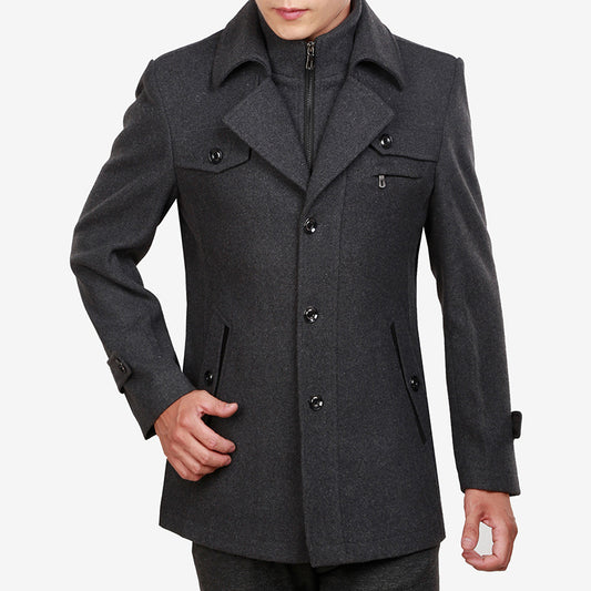 Thick Woolen Coat Men