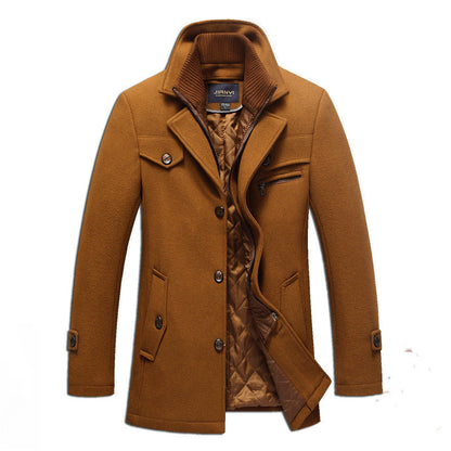 Autumn and Winter New Men's Woolen Coat Men