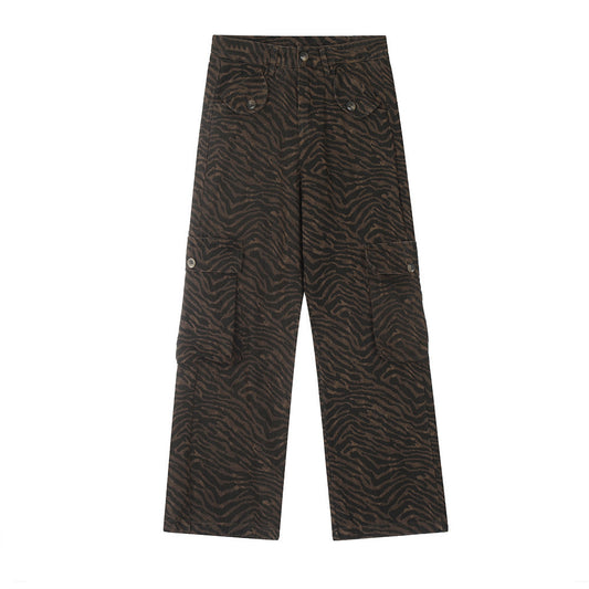 Fashion Zebra Print Casual Trousers Men