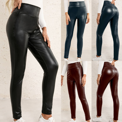 Motorrad Skinny Lederhose Damen