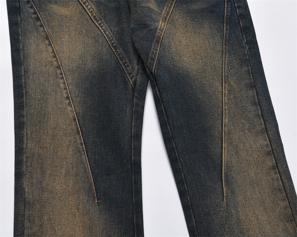 Gerade geschnittene Hose aus Ink Jet Denim für Herren